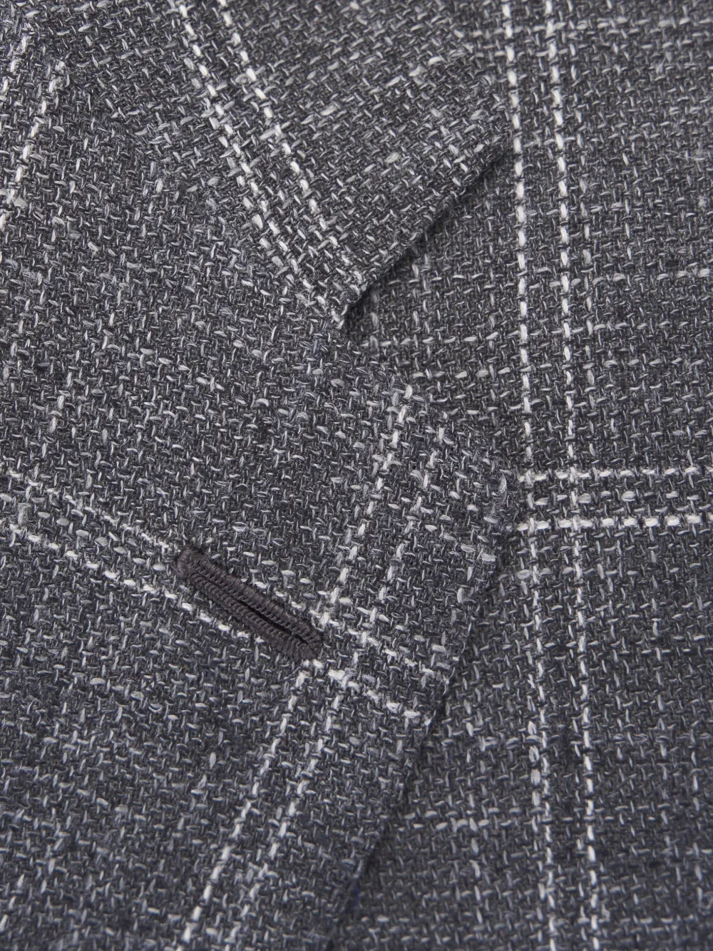 Kiton Checked Single-breasted Jacket In Gray
