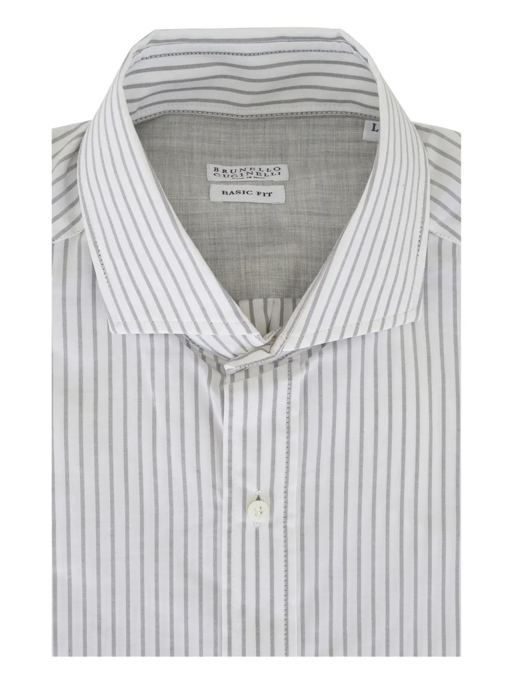 Brunello Cucinelli camisa con rayas estampadas | blanco | Image 1