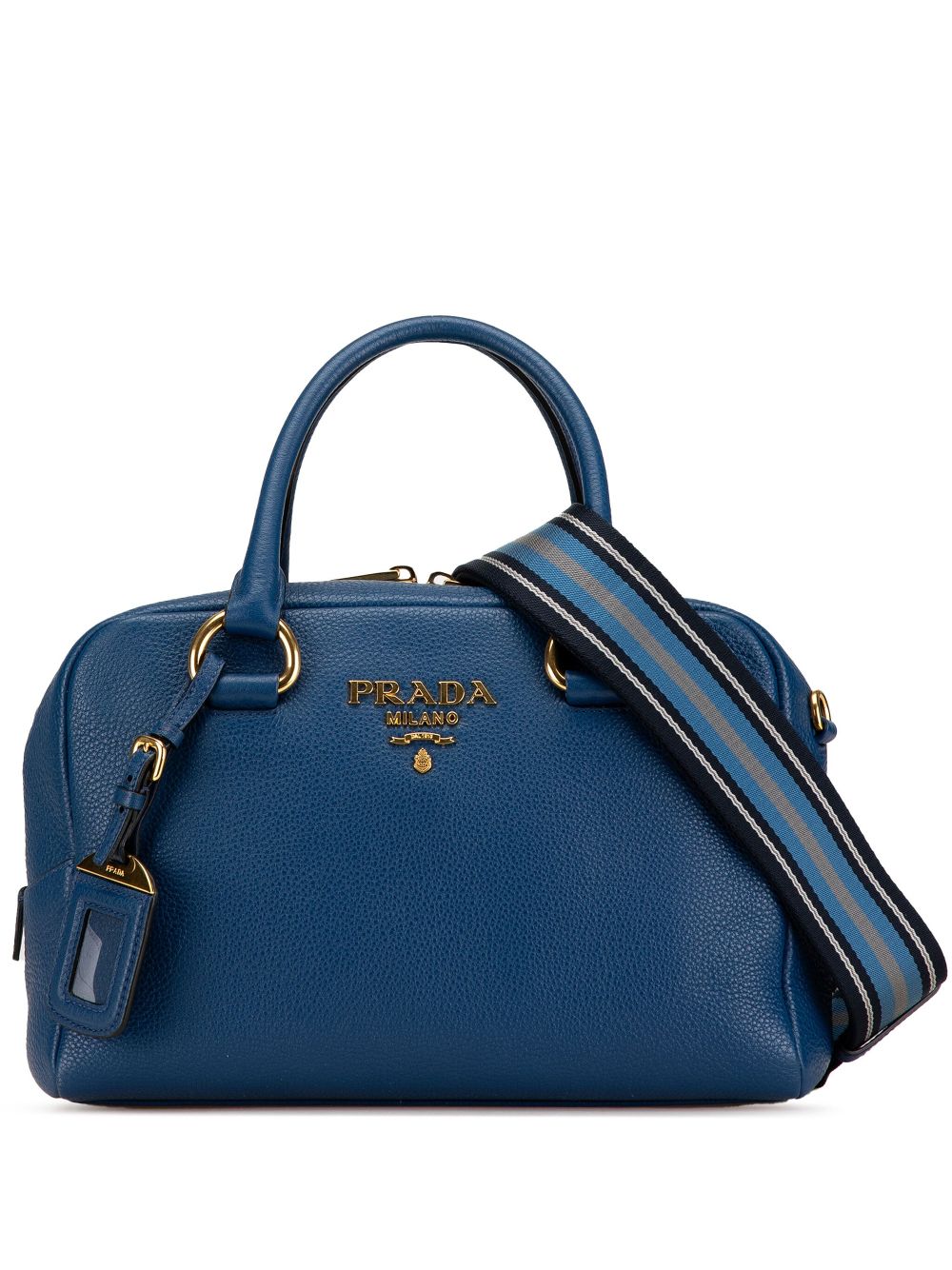 Prada Pre-Owned 2000-2023 Mini Vitello Phenix Bauletto satchel - Blue