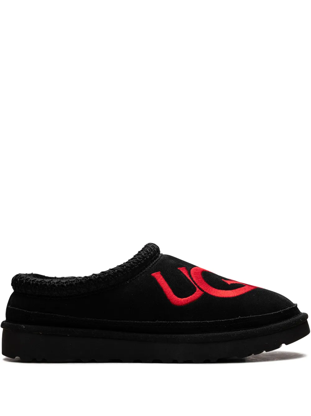 UGG Tasman Logo "Black Samba Red" slippers