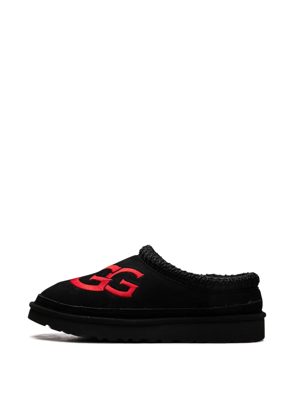 UGG Tasman Logo "Black Samba Red" slippers