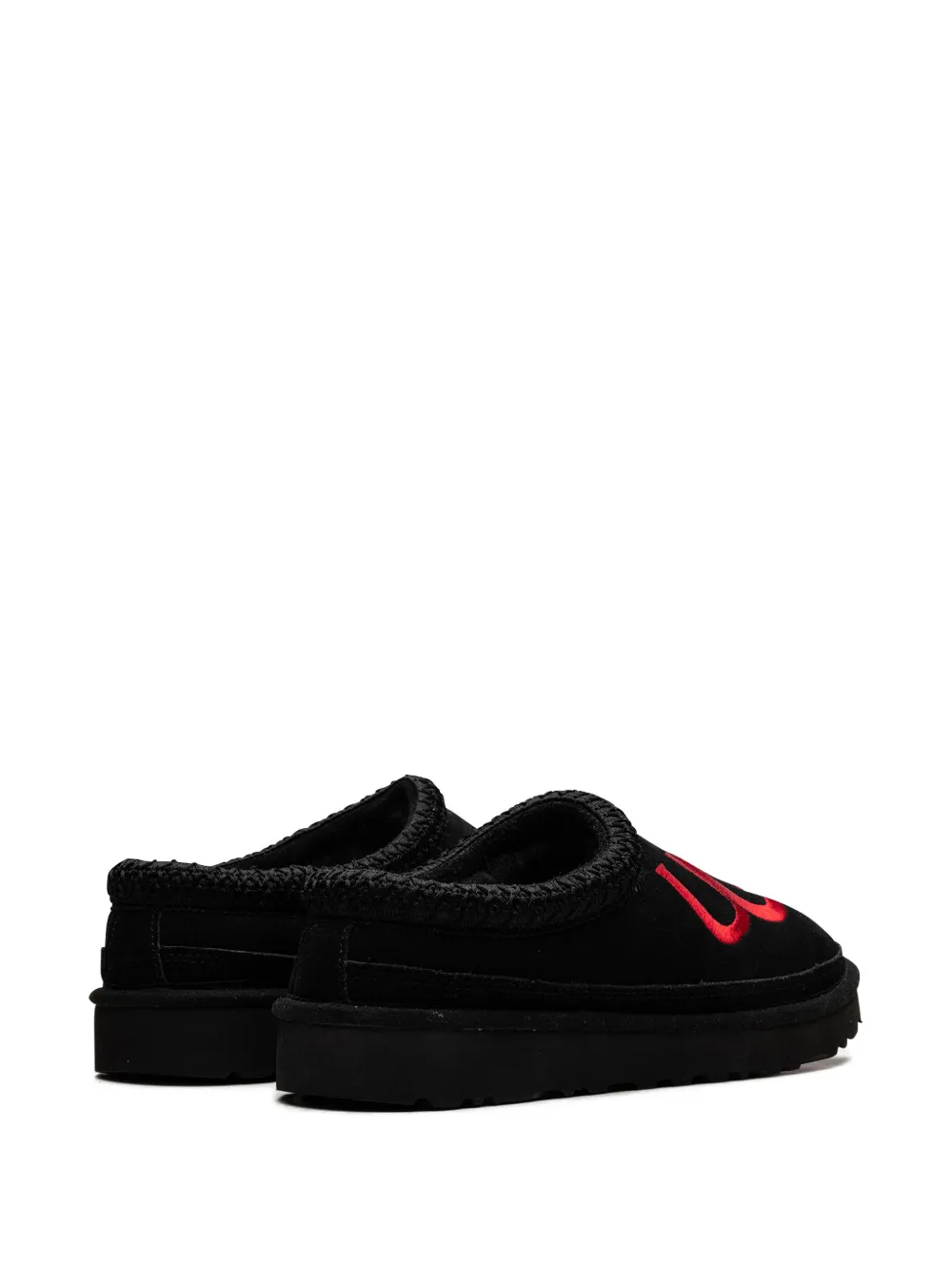 UGG Tasman Logo "Black Samba Red" slippers