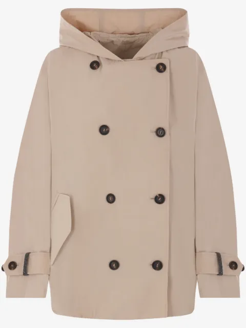 Brunello Cucinelli taffeta parka coat