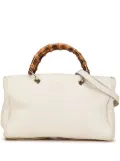 Gucci Pre-Owned 2000-2015 Medium Calfskin Bamboo Shopper satchel - White