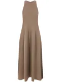Brunello Cucinelli sleeveless twill maxi dress - Brown