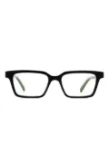 akila Maven rectangle acetate glasses - Black