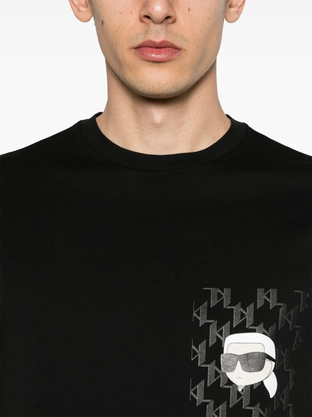 Karl Lagerfeld T-shirt met print Zwart