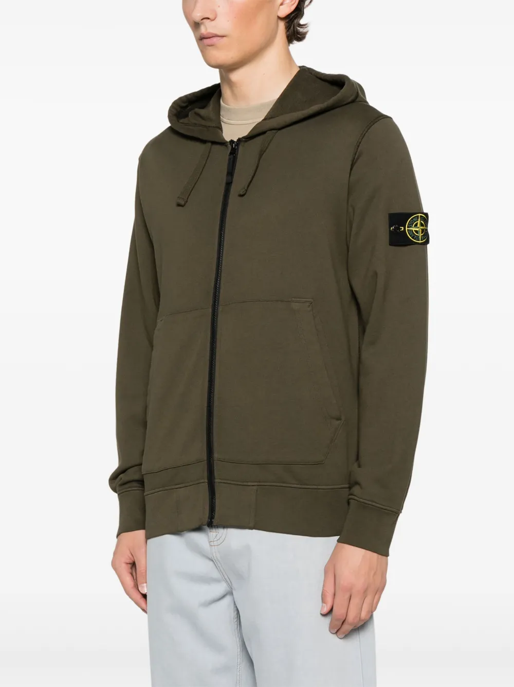 Stone Island Hoodie met Compass-logopatch Groen