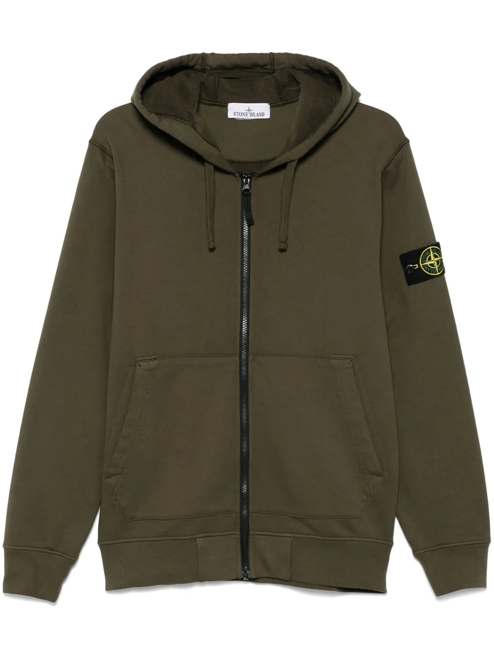 Stone Island Felpa con cappuccio e applicazione Compass | verde | Image 1