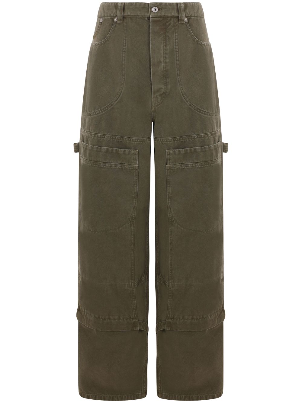 Off-White wide-leg cargo jeans - Green