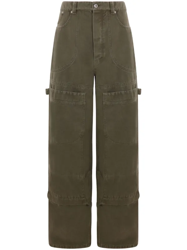 Off-White Wide-leg Cargo Jeans in Green