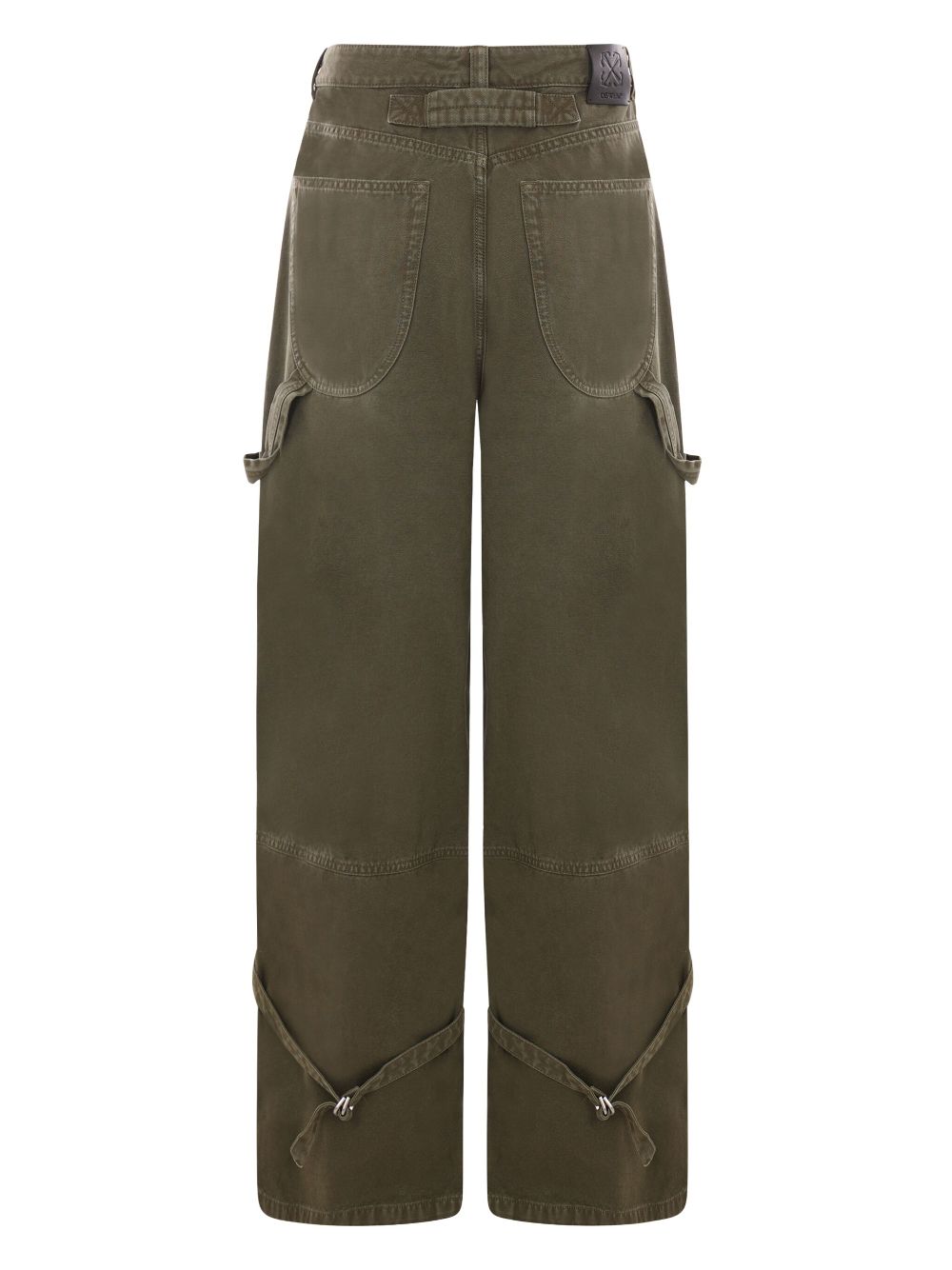 Off-White wide-leg cargo jeans - Green