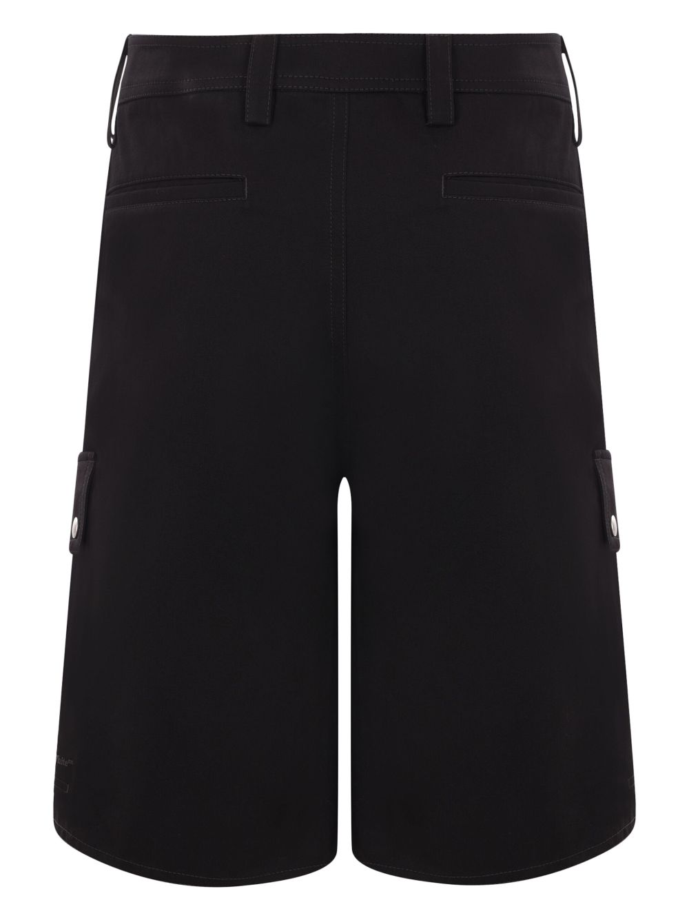 Off-White logo-embroidered cargo shorts - Zwart