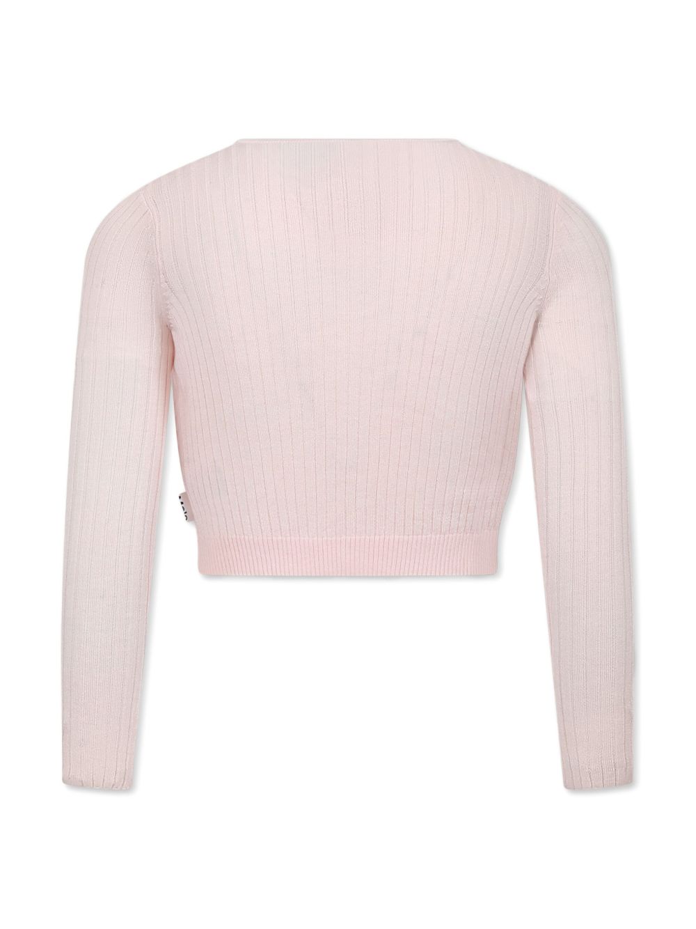 Molo cropped rib-knit top - Roze