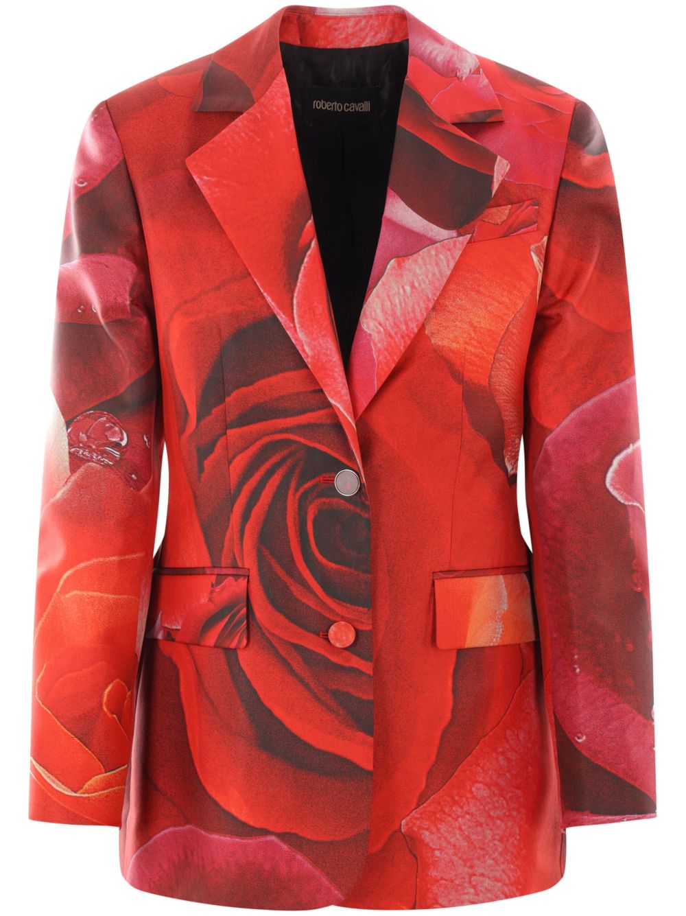 Roberto Cavalli Blazer met Garden Rose-print Rood