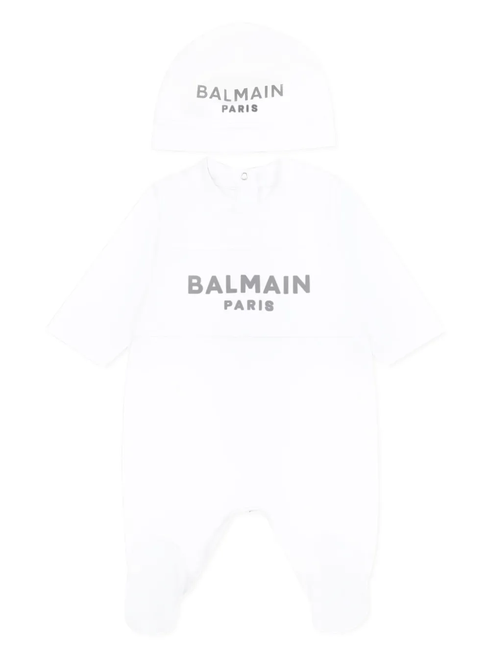 Balmain Kids Babypakje met logoprint Wit