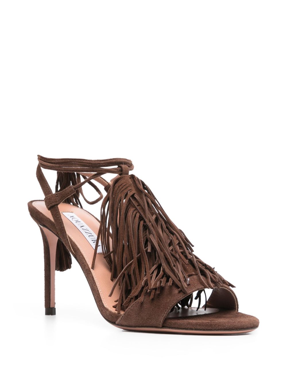 Aquazzura 85mm fringed sandals - Bruin