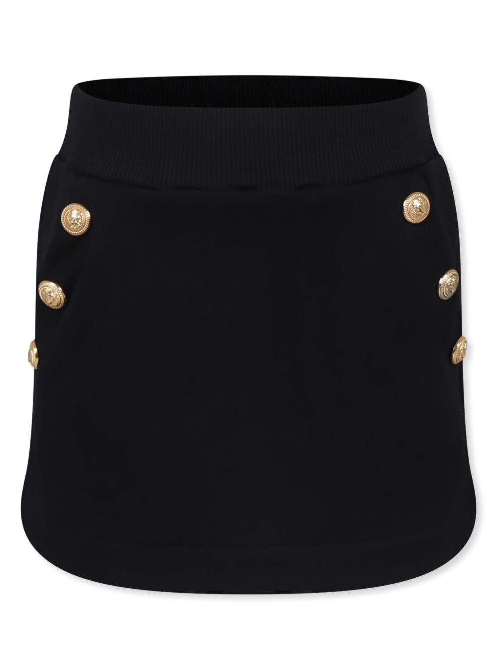 Balmain Kids logo-embossed buttons skirt - Black