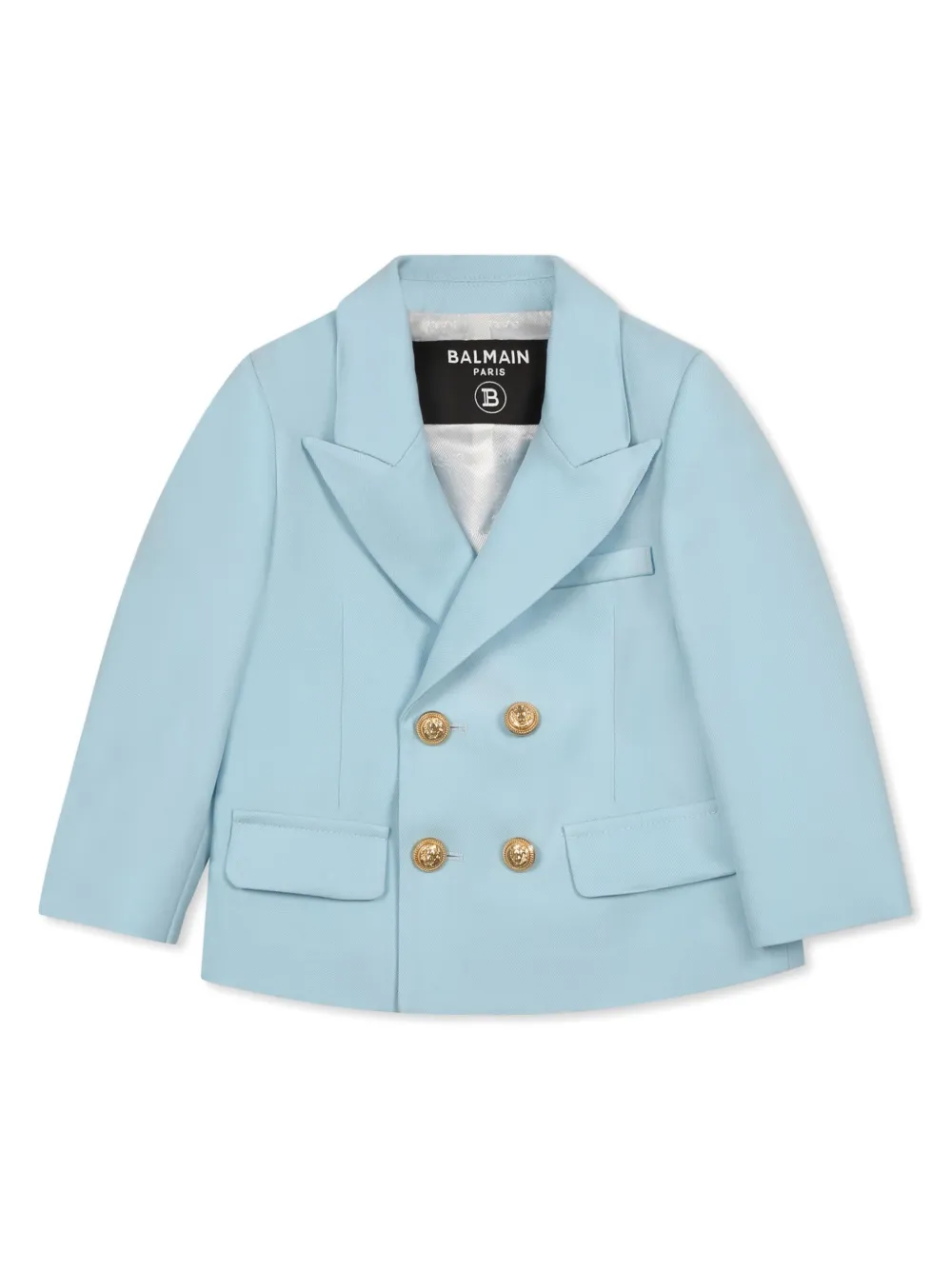 Balmain Kids Blazer met dubbele rij knopen Blauw