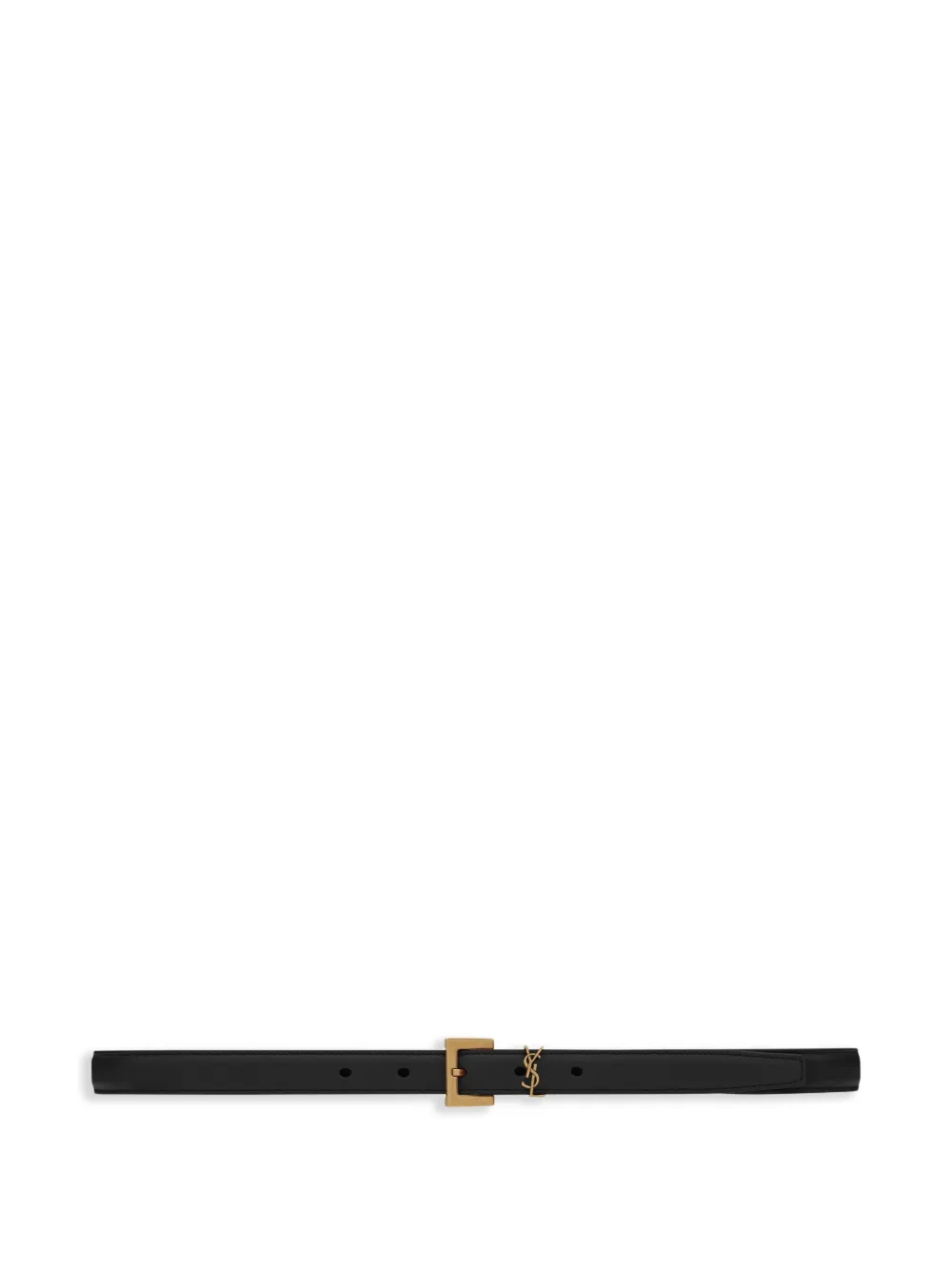 Saint Laurent Cassandre Belt With Square Buckle In Hammered Leather