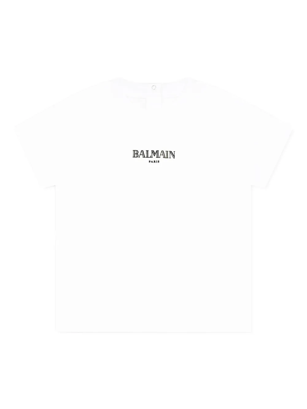 Balmain Kids T-shirt met geborduurd logo Wit