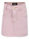 Molo logo-tag denim skirt - Pink