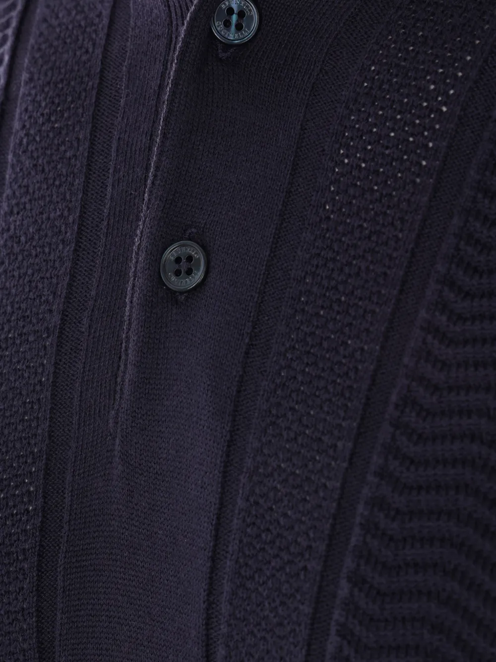 Brunello Cucinelli Gebreid katoenen poloshirt Blauw