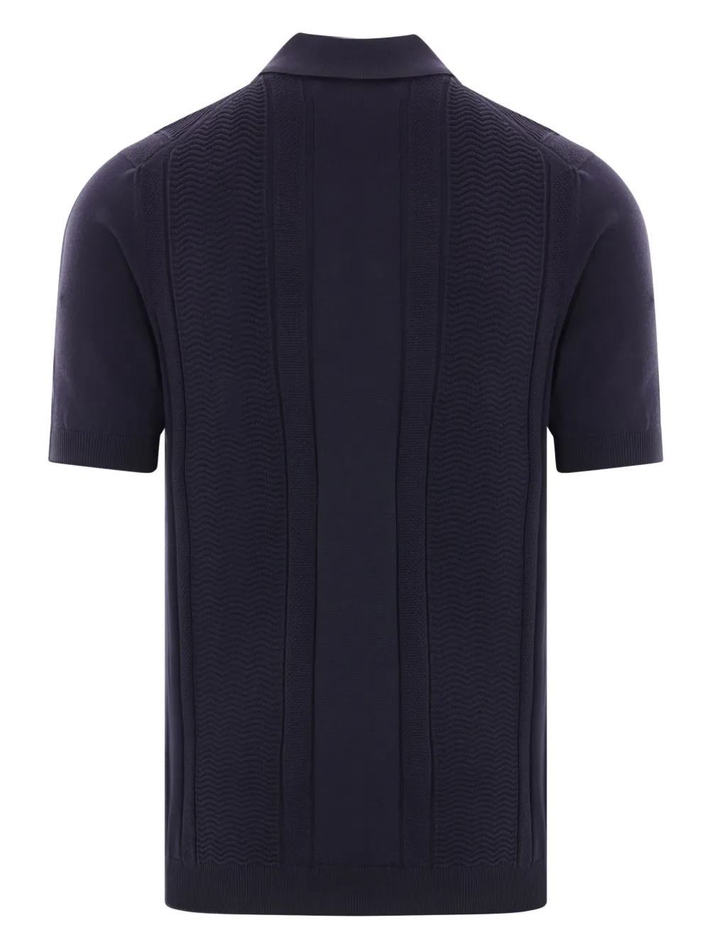 brunellocucinelli Brunello Cucinelli Gebreid katoenen poloshirt - Blauw