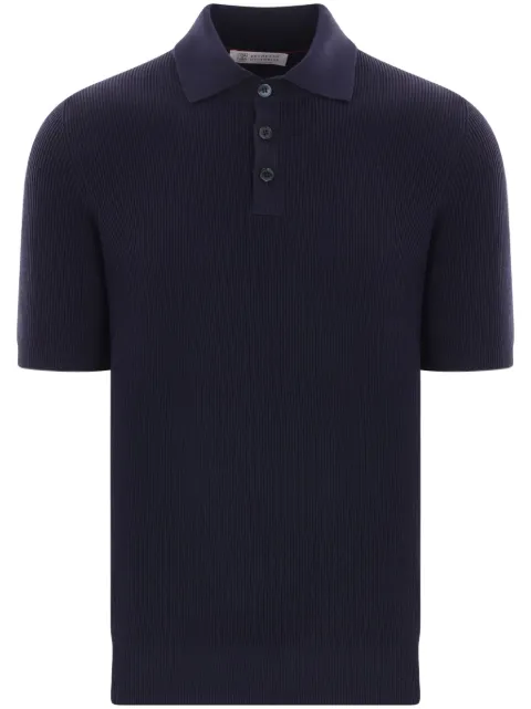 Brunello Cucinelli ribbed-knit polo shirt