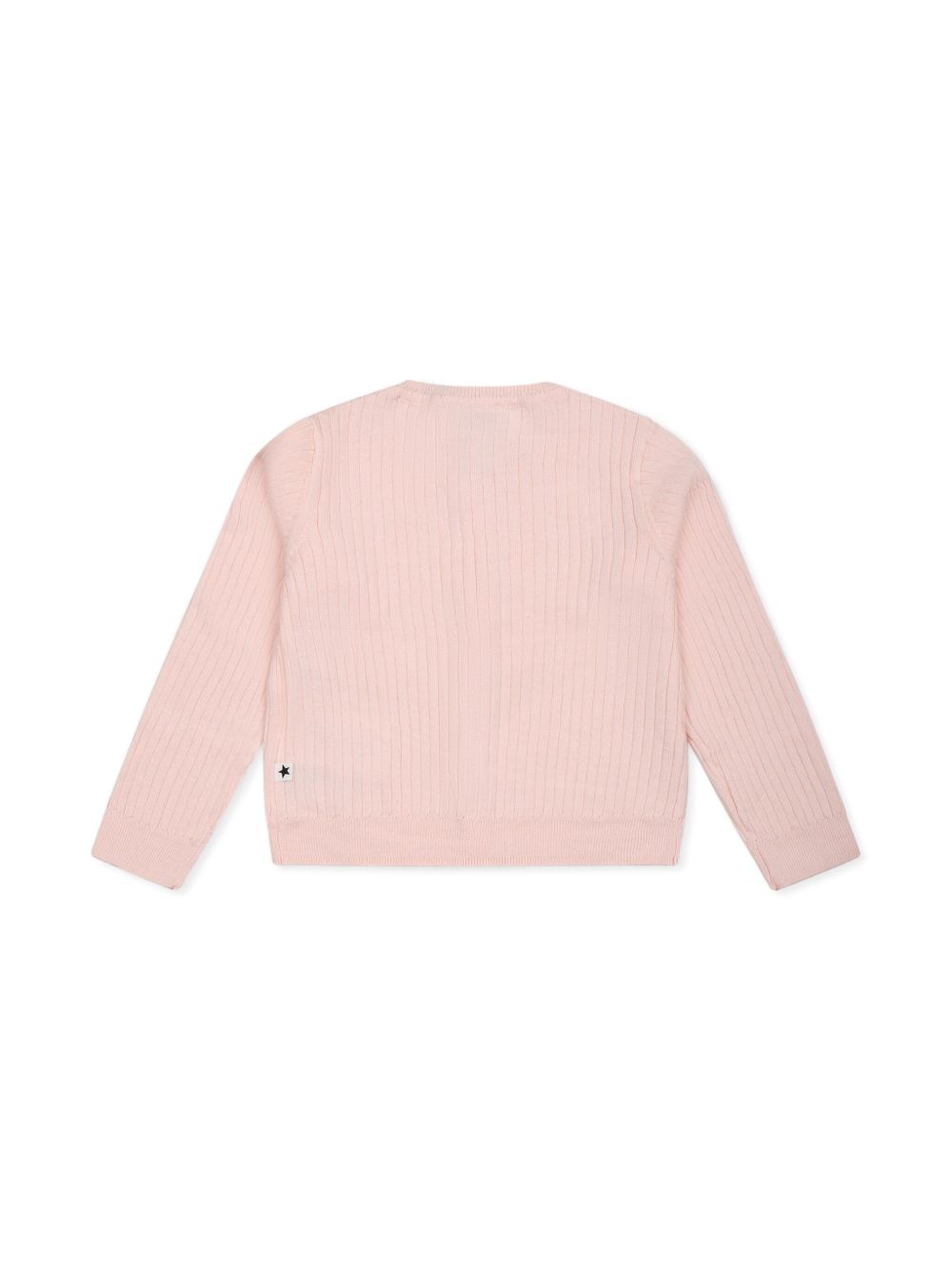 Molo ribbed-knit organic cotton cardigan - Roze