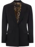 Roberto Cavalli single-breasted cady-texture blazer - Black