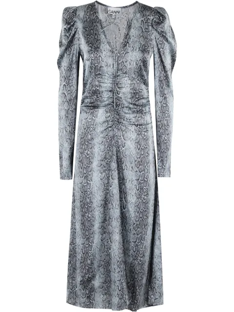 GANNI python-print dress W0004096 - 0