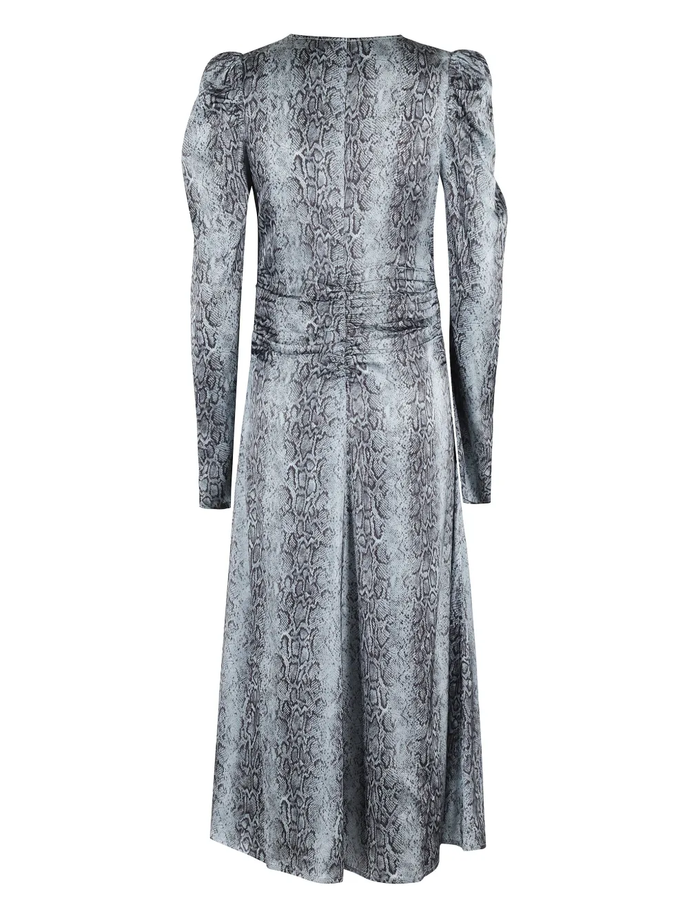GANNI python-print dress - Blauw