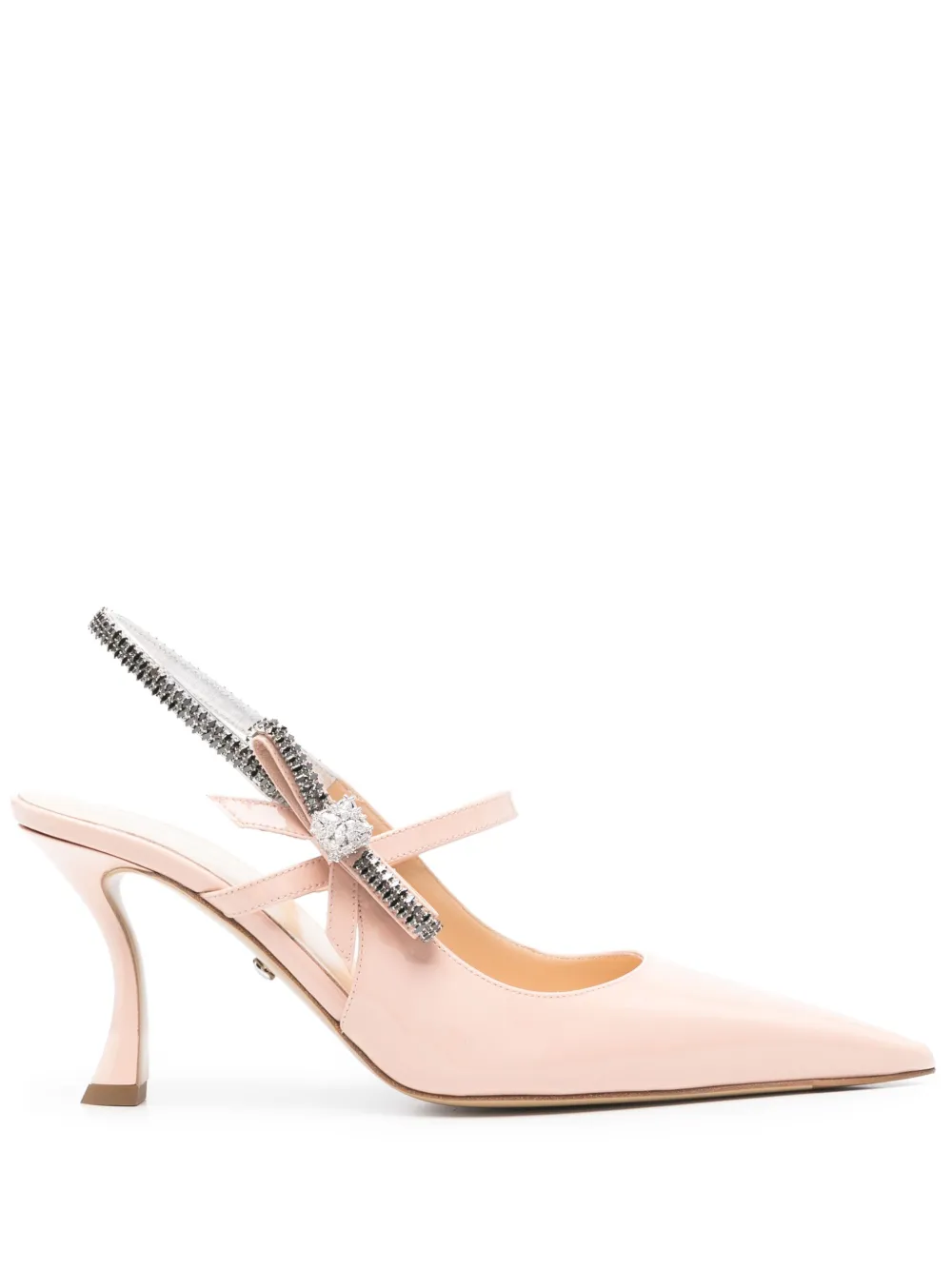 MACH & MACH 80mm bow-detailing pumps Beige