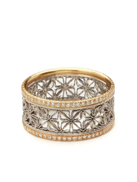 NIKOLLE RADI 18kt yellow gold Tessellation diamond ring