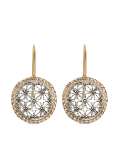NIKOLLE RADI 18kt yellow gold Round diamond earrings