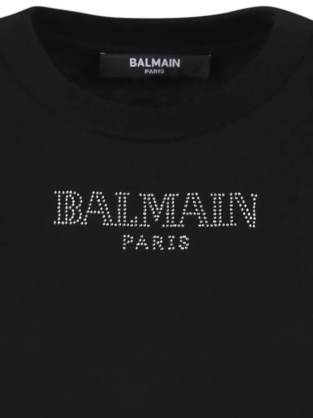 Balmain Kids Jurk verfraaid met logo Zwart
