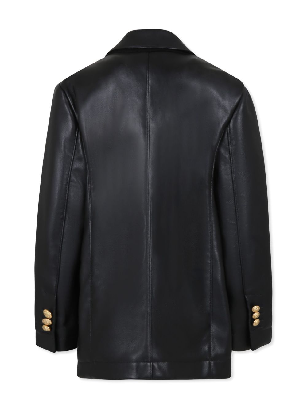 Balmain Kids faux-leather blazer - Zwart