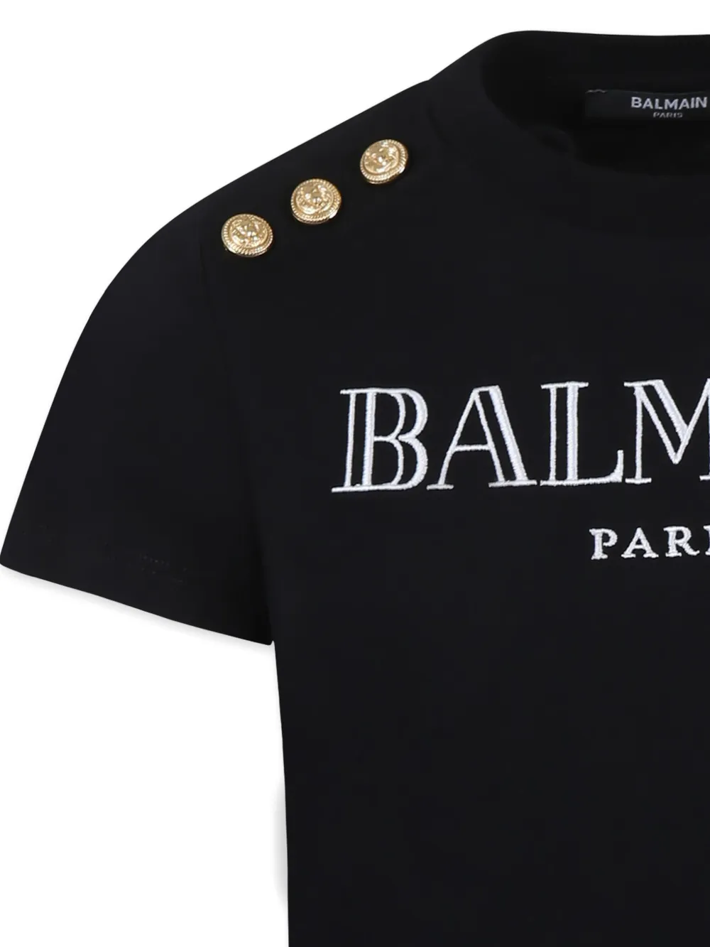 Balmain Kids T-shirt met geborduurd logo Zwart