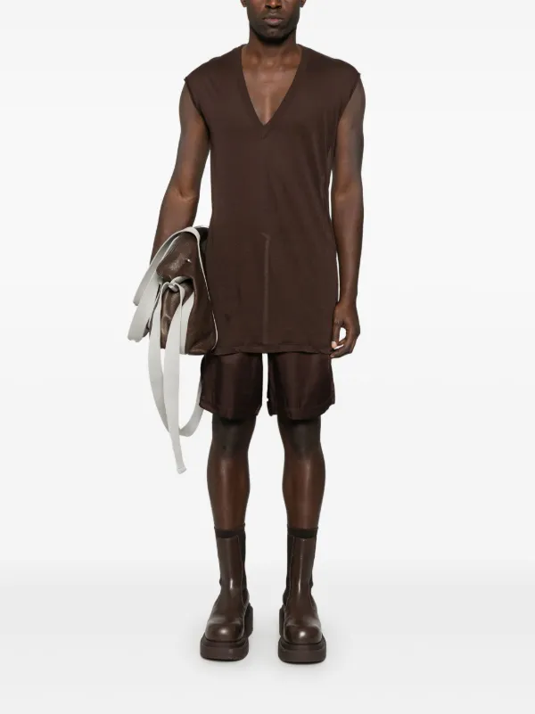 【RICK OWENS】ラムスキン ドローストリング ボクサーパンツ Rick Owens ドローストリング ボクサーショーツ | ブラウン