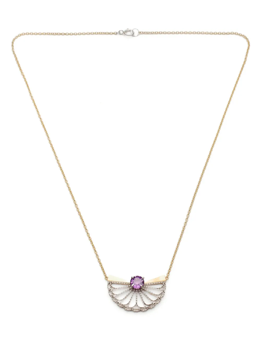 18kt yellow gold Stellation sapphire necklace