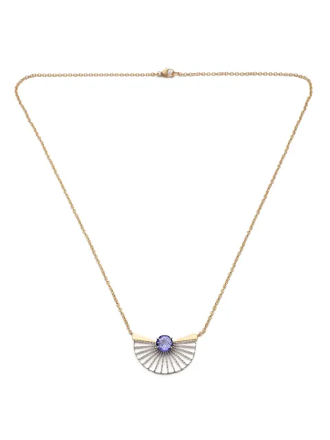 NIKOLLE RADI 18kt yellow gold Large Fan tanzanite necklace