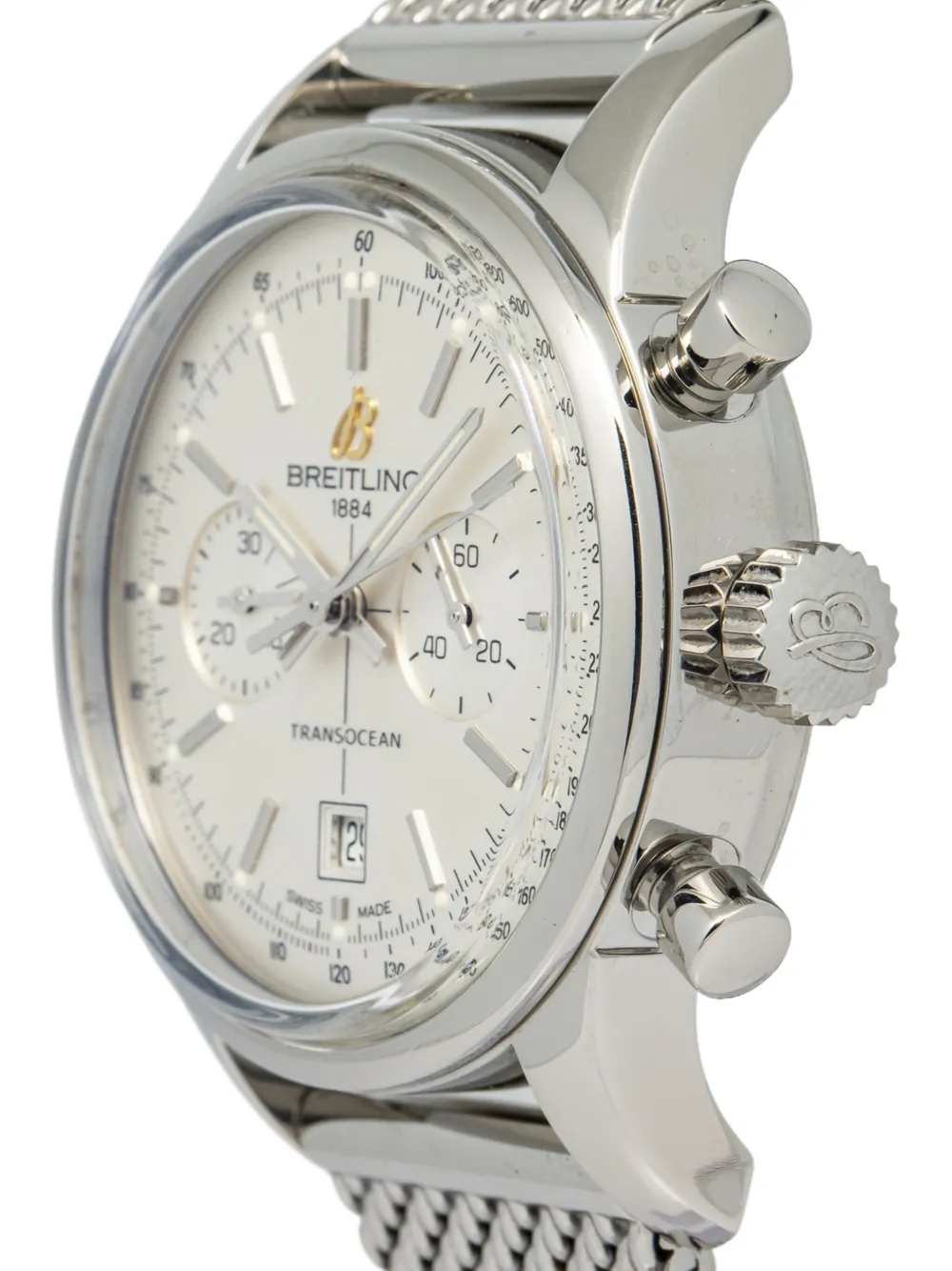 Breitling Pre-owned Transocean Chronograph 38 mm horloge - Wit