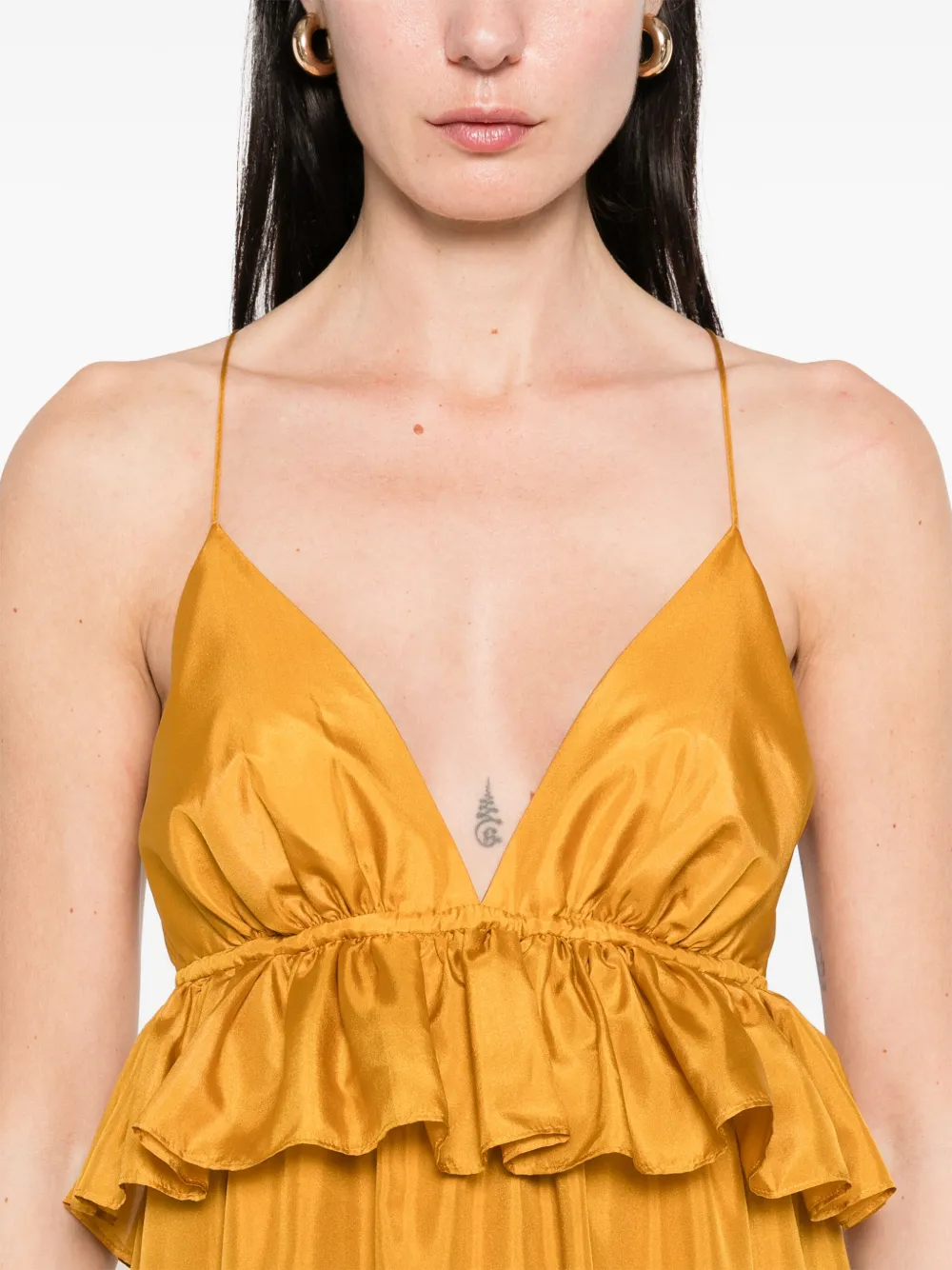 ZIMMERMANN Rhiannon maxi-jurk Geel