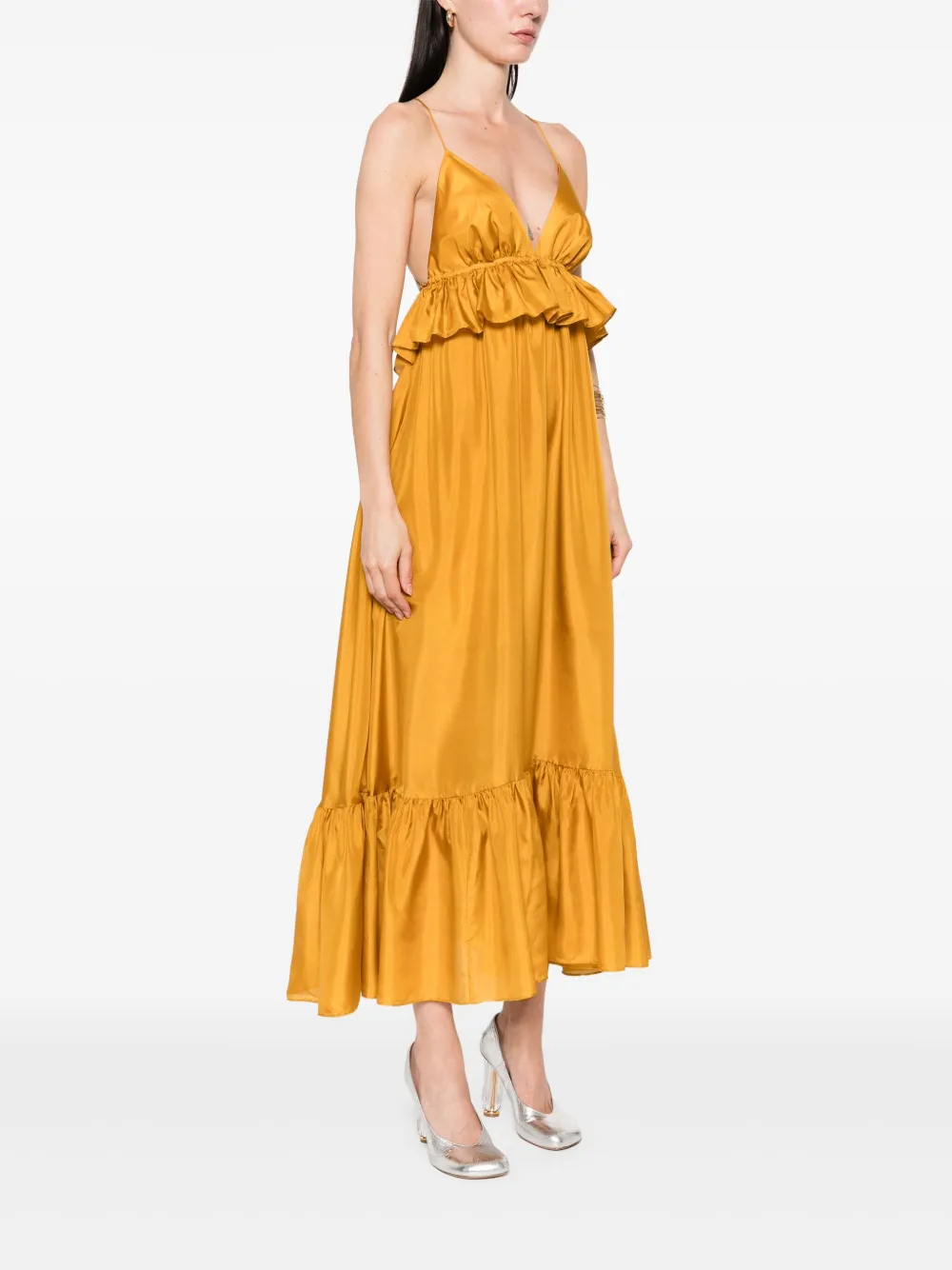 ZIMMERMANN Rhiannon maxi-jurk Geel