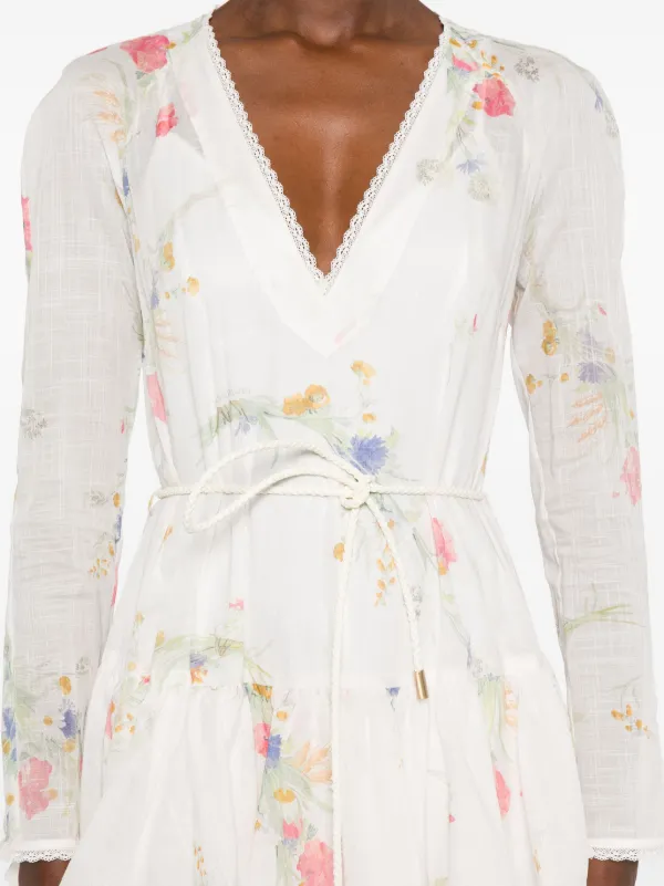 VIP【関税送料無料】希少 Zimmermann Lucky Maxi Dress ZIMMERMANN Lucky Maxi Dress | Neutrals | FARFETCH