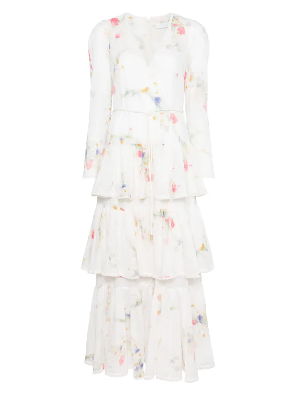 VIP【関税送料無料】希少 Zimmermann Lucky Maxi Dress ZIMMERMANN Lucky Maxi Dress | Neutrals | FARFETCH