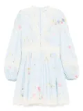 ZIMMERMANN Lucky lace plunge mini dress - Blue