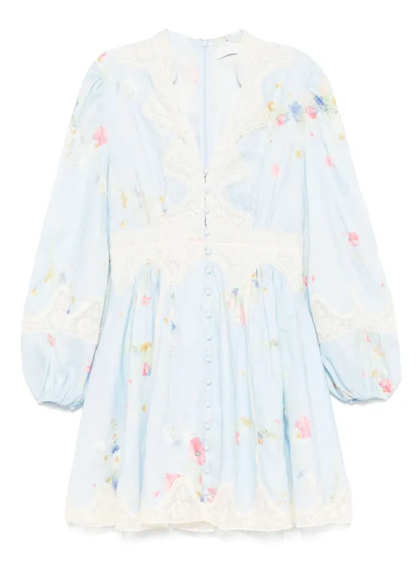 【Zimmermann】LUCKY LACE PLUNGE MINI DRESS プランジ ミニ 28059876_59314405_600.jpg