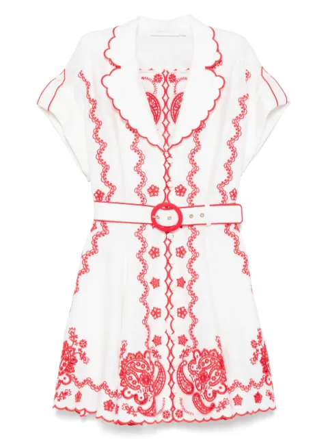 ZIMMERMANN Lucky Embroidered mini dress